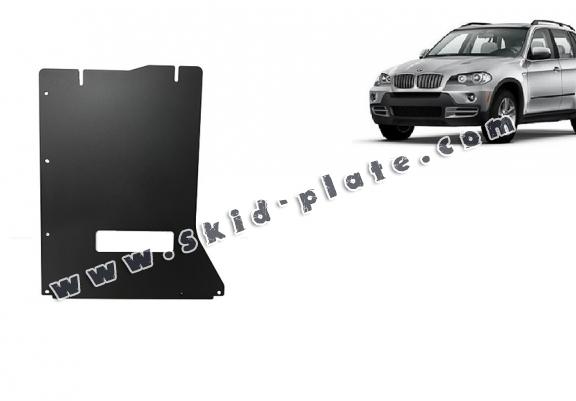 Steel gearbox skid plate for BMW X5