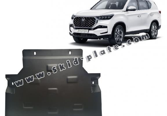 Steel gearbox skid plate for SsangYong Rexton