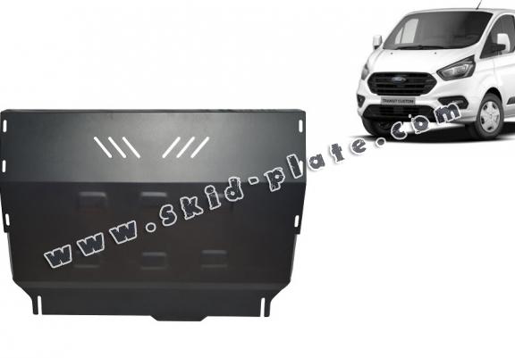 Steel skid plate for the protection of the engine and the gearbox for Ford Transit Custom - FWD