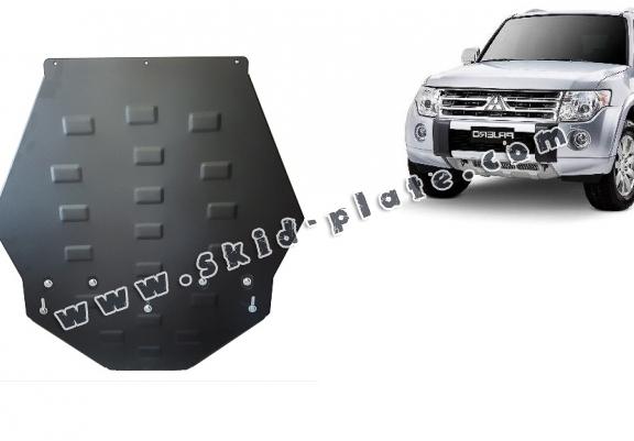 Steel gearbox skid plate for Mitsubishi Pajero 4 (V80, V90)