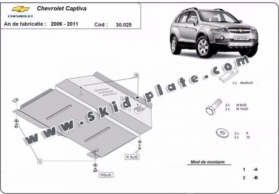 Steel skid plate for Chevrolet Captiva