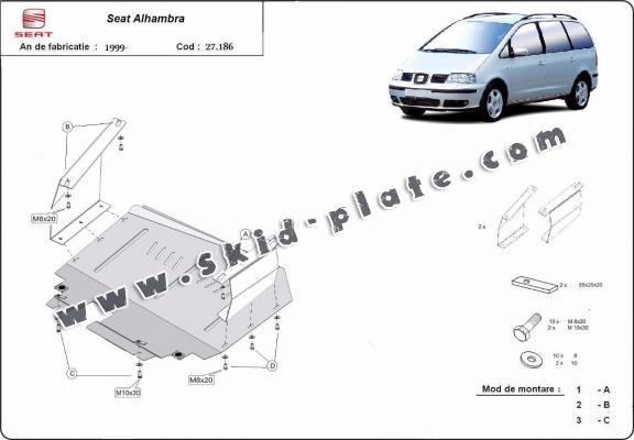 Steel skid plate for Seat Alhambra