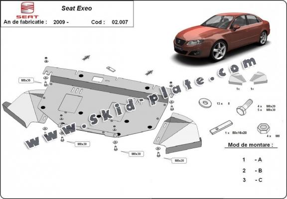 Steel skid plate for Seat Exeo