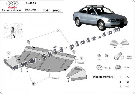 Steel skid plate for Audi A4  B5