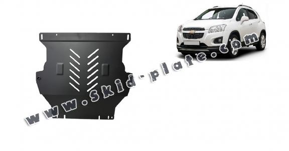 Steel skid plate for the protection of the engine and the gearbox for Chevrolet Trax