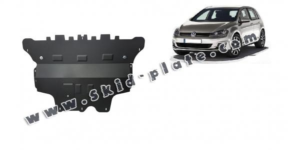 Steel skid plate for the protection of the engine and the gearbox for VW Golf 7 - manual gearbox