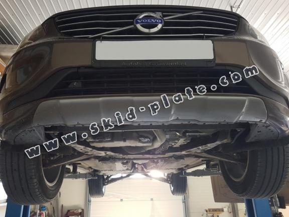 Steel skid plate for the protection of the engine and the gearbox for Volvo S80