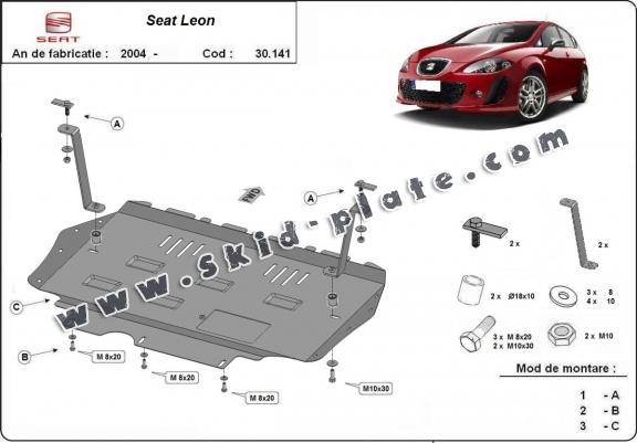 Steel skid plate for Seat Leon 2