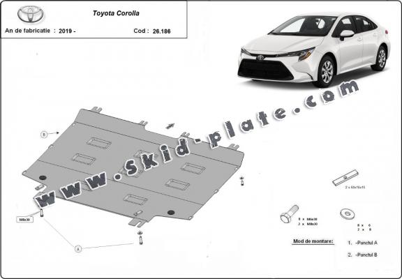 Steel skid plate for Toyota Corolla