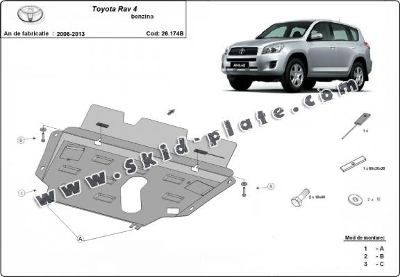 Steel skid plate for Toyota RAV 4 petrol