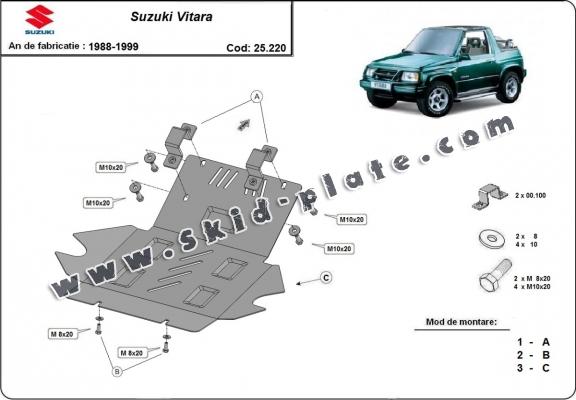 Steel skid plate for Suzuki Vitara