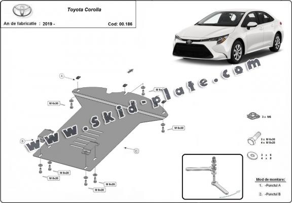 Steel catalytic converter plate/cat lock for Toyota Corolla