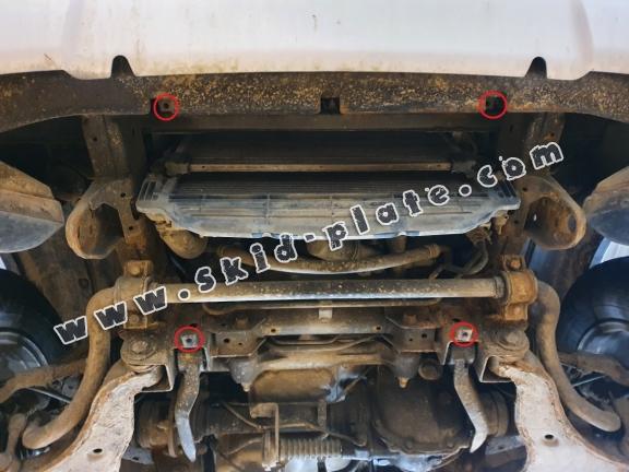 Steel radiator skid plate for Mitsubishi L200