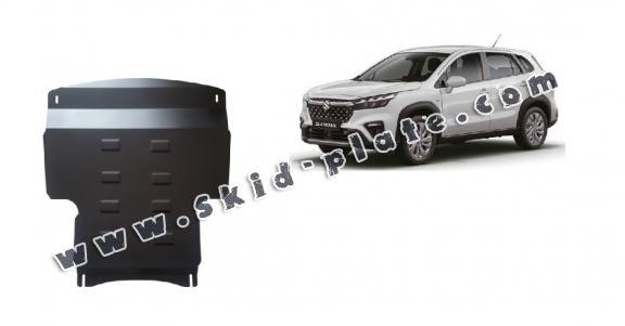 Steel skid plate for the protection of the engine and the gearbox for Suzuki S-Cross