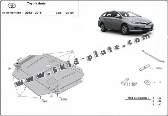 Steel skid plate for Toyota Auris