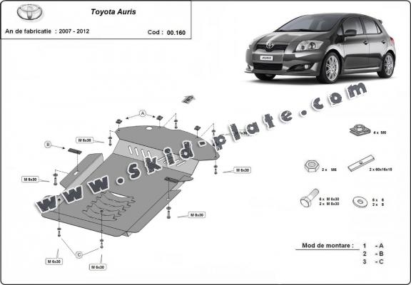 Steel catalytic converter plate/cat lock for Toyota Auris