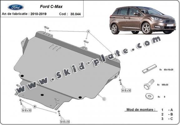 Steel skid plate for Ford C - Max