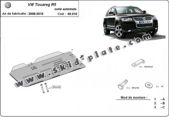 Steel automatic gearbox skid plate for Volkswagen Touareg 7L