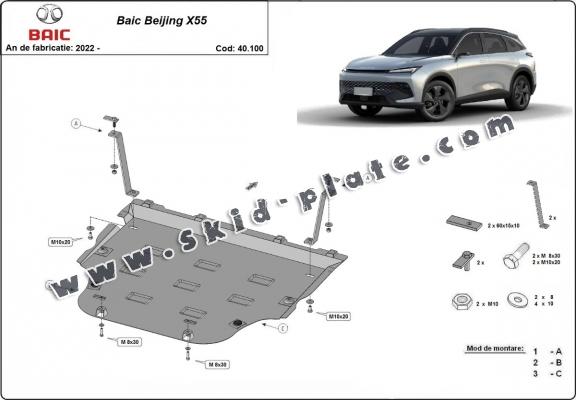 Steel skid plate for Baic Beijing X55