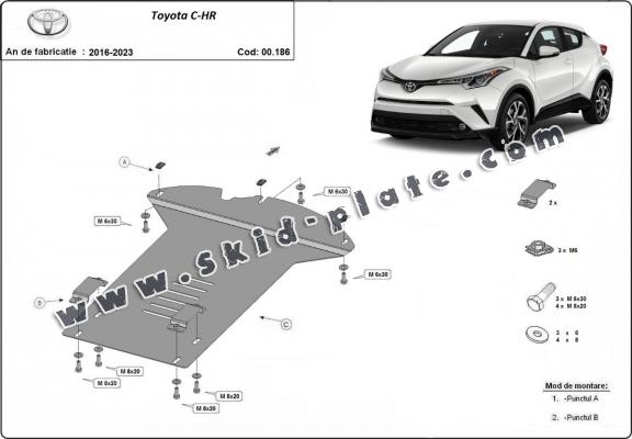 Steel catalytic converter plate/cat lock for Toyota C-HR