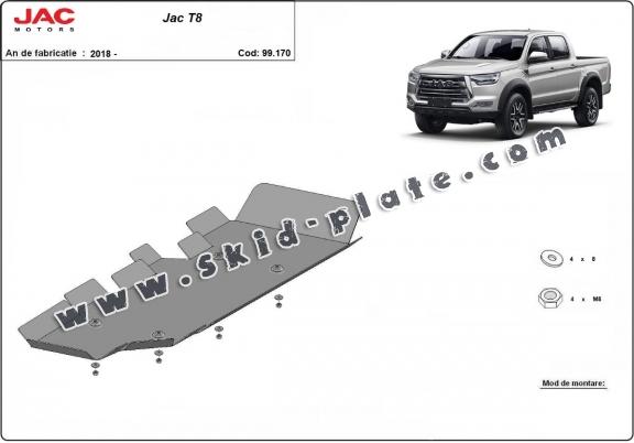 Steel fuel tank skid plate  for Jac T8