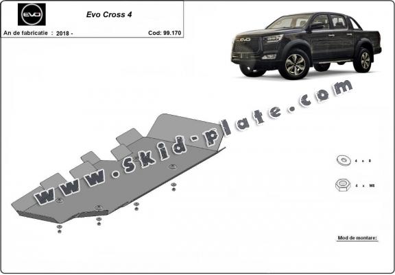 Steel fuel tank skid plate  for Evo Cross 4