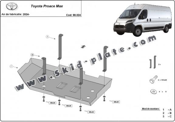 Steel AdBlue tank plate Toyota Proace Max