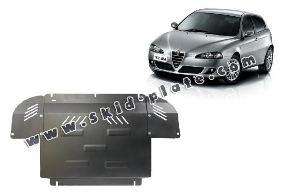 Steel skid plate for the protection of the engine and the gearbox for Alfa Romeo 147