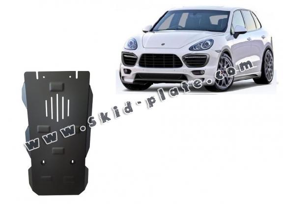 Steel manual gearbox skid plate for Porsche Cayenne