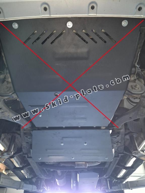 Steel gearbox and differential skid plate for Volkswagen Amarok -  V6 automat