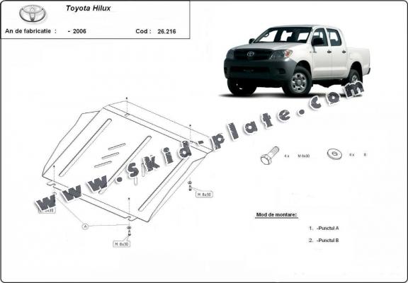 Steel skid plate for Toyota Hilux