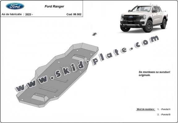 Steel fuel tank skid plate  for Ford Ranger (MB3G9A147CF; 2643728)