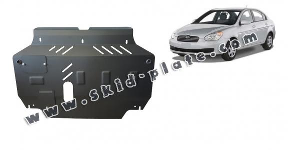 Steel skid plate for Hyundai Accent