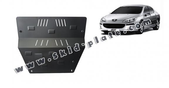 Steel skid plate for Peugeot 407