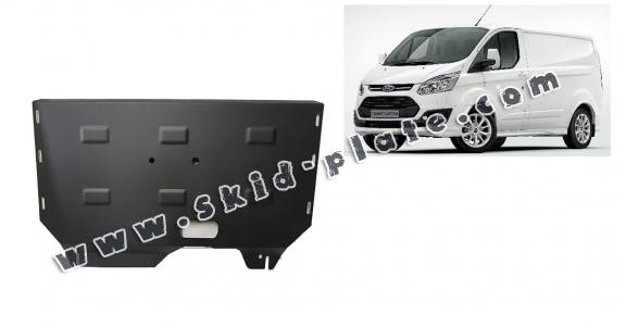 Steel skid plate for the protection of the engine and the gearbox for Ford Transit Custom