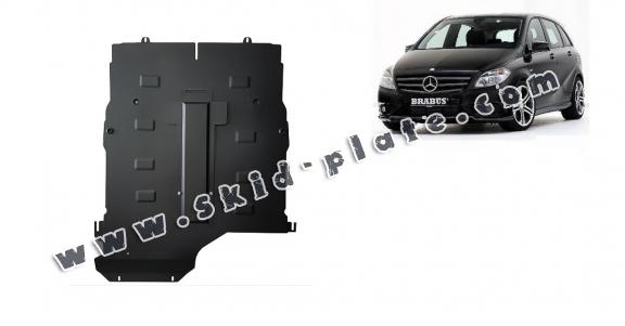 Steel skid plate for the protection of the engine and gearbox for Mercedes B-Class