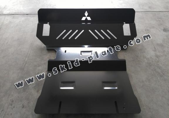 Steel skid plate for the protection of the engine and the radiator for Mitsubishi Pajero 3 (V60, V70)