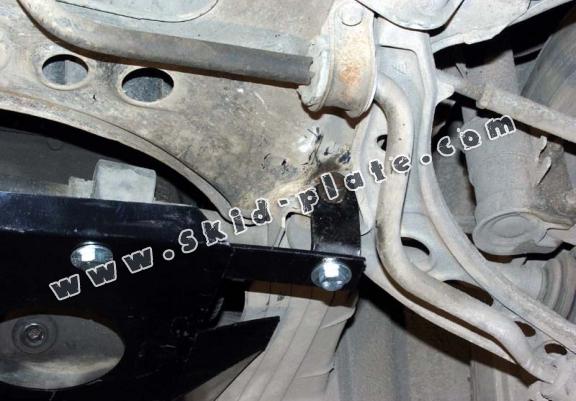 Steel skid plate for the protection of the engine, gearbox and differential for Fiat Idea