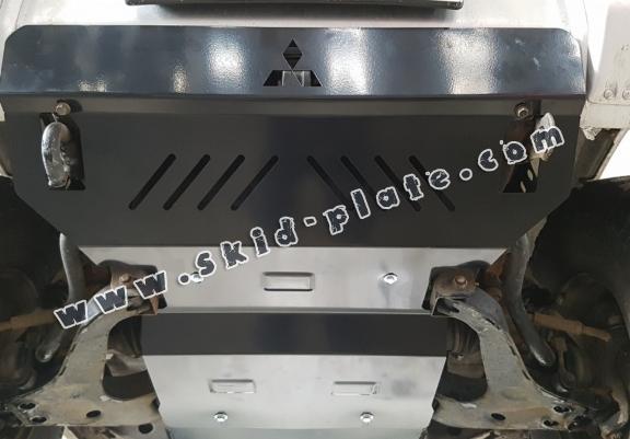 Steel skid plate for the protection of the engine and the radiator for Mitsubishi Pajero 3 (V60, V70)