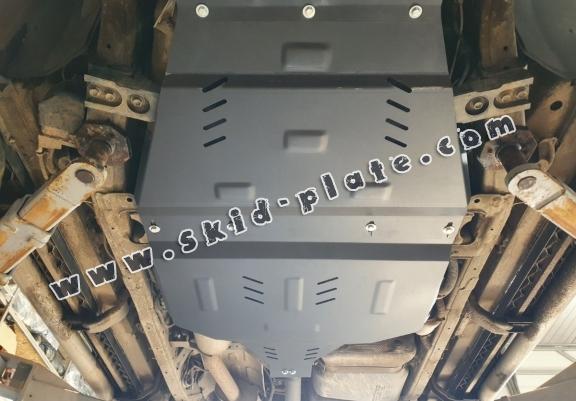 Steel gearbox skid plate for Renault Alaskan